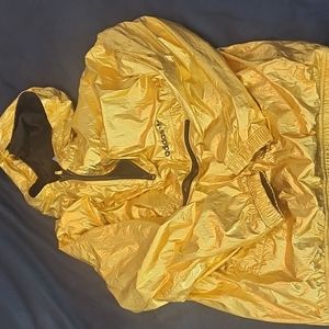 Adidas Originals Golden Wb Windbreaker Gold Half-Zip with hood Size M Womens